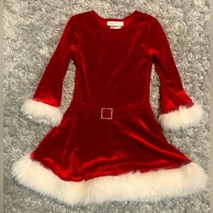 Size 4/4T - Girl’s Christmas Santa Dress